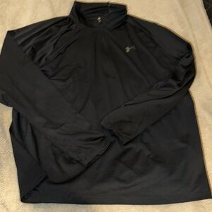 New NWT Under Armour xl mens 1/2 zip long sleeve black shirt loose fit